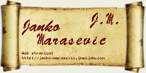 Janko Marašević vizit kartica